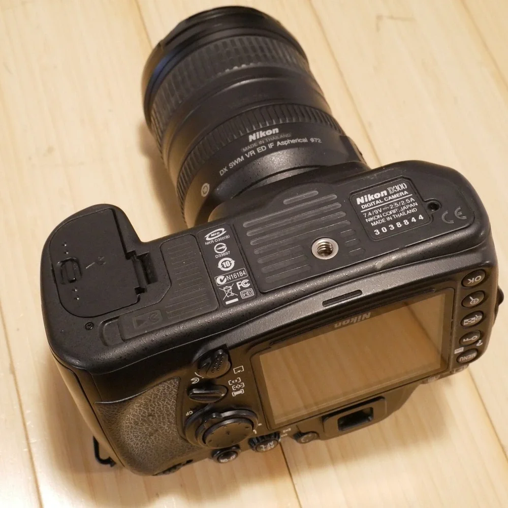 Nikon D300 Digital SLR Camera with Lens, Case, Straps, Battery, Charger, CF Card